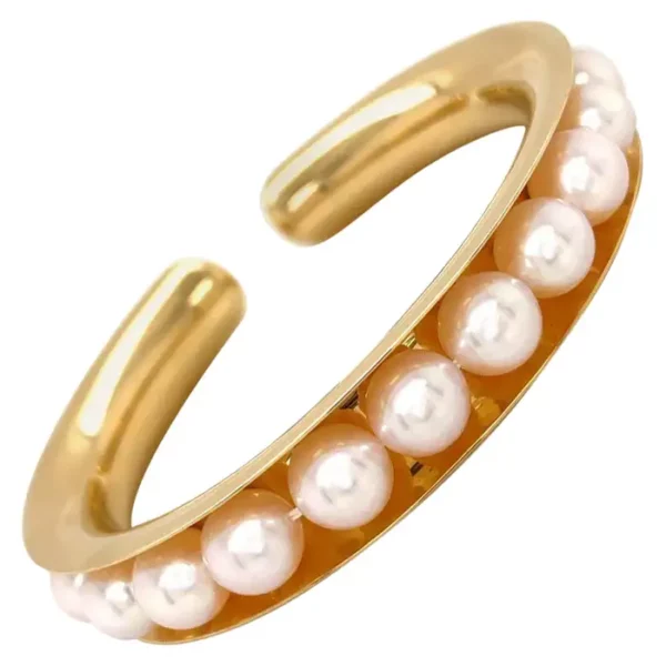 Stunning Akoya Pearl Bangle Bracelet.
