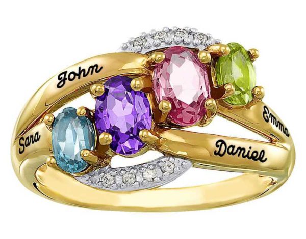 Women's Four Stone Family Ring.