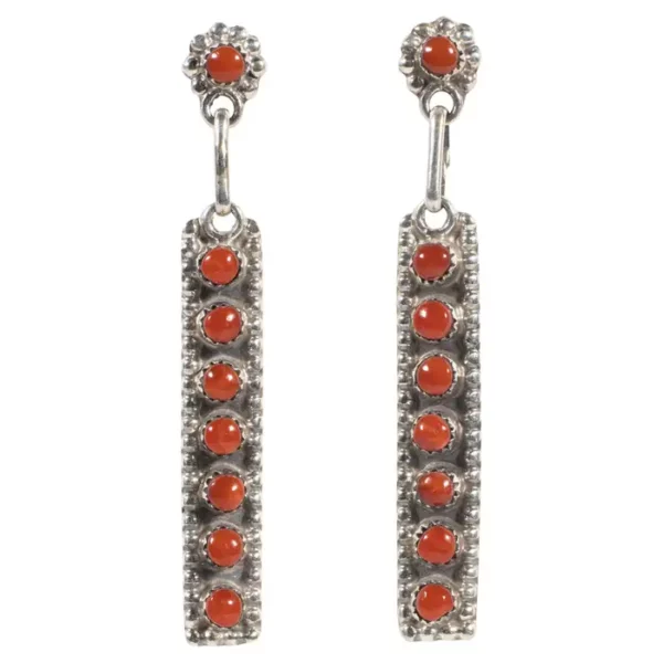 Zuni Coral Earrings.