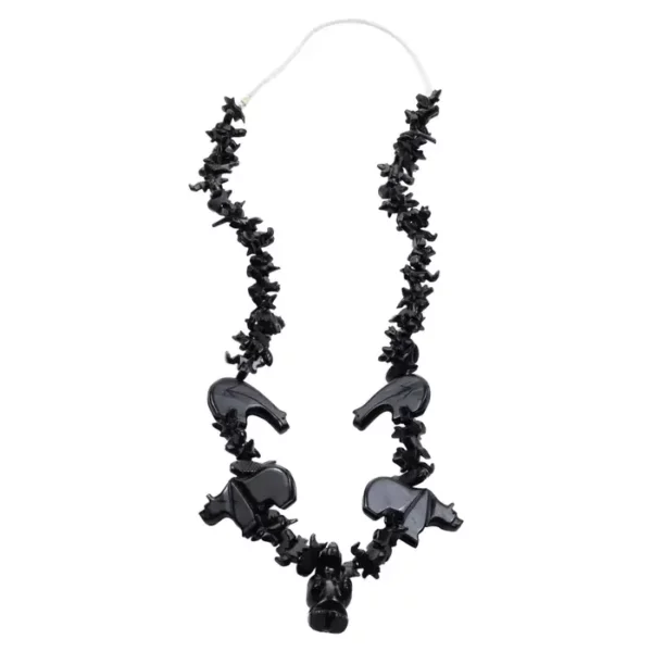 Zuni Jet Fetish Necklace.