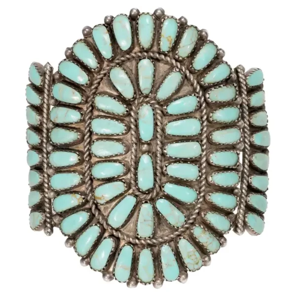 Zuni Turquoise and Sterling Bracelet.