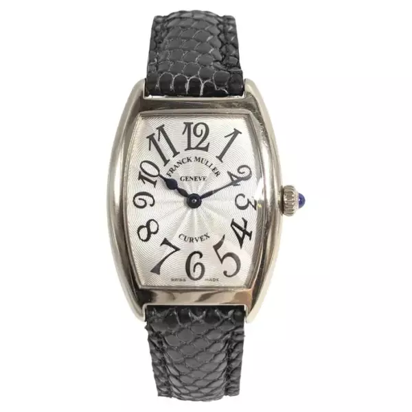 Franck Muller Ladies 18k White Gold Cintrée Curvex Watch Ref. 1752QZ.