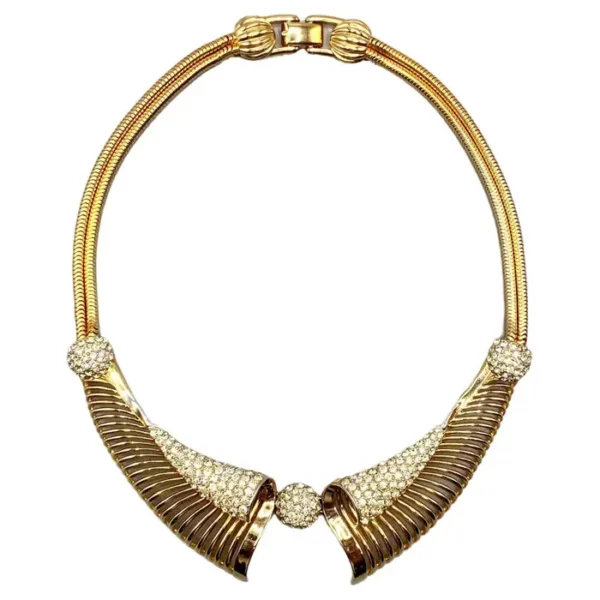 Marcel Boucher 1950s Scroll Collar Necklace.