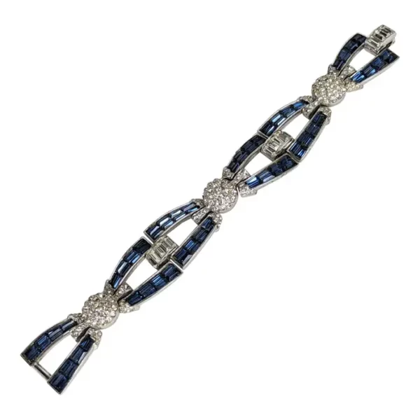 Marcel Boucher Art Deco Baguette Link Bracelet.