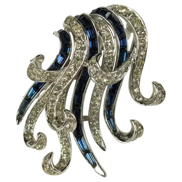Marcel Boucher Baguette Swirl Brooch.