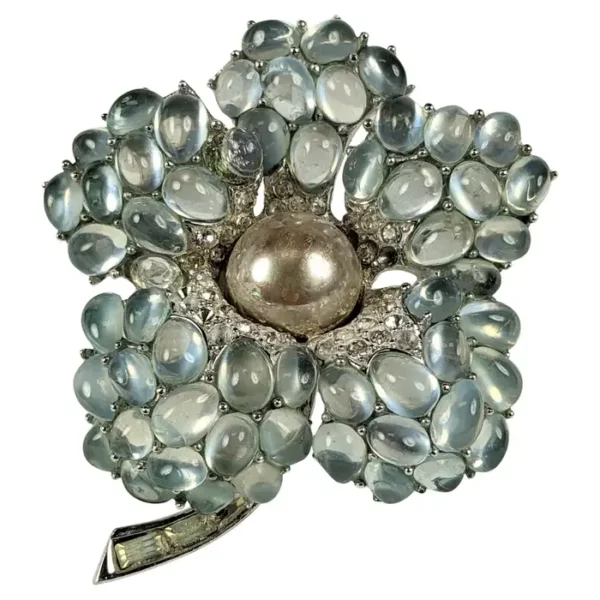 Marcel Boucher Moonstone Cab Flower.