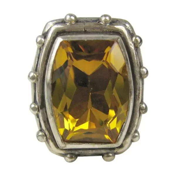 Stephen Dweck Sterling Silver Citrine Ring New, Never Worn 1990s.