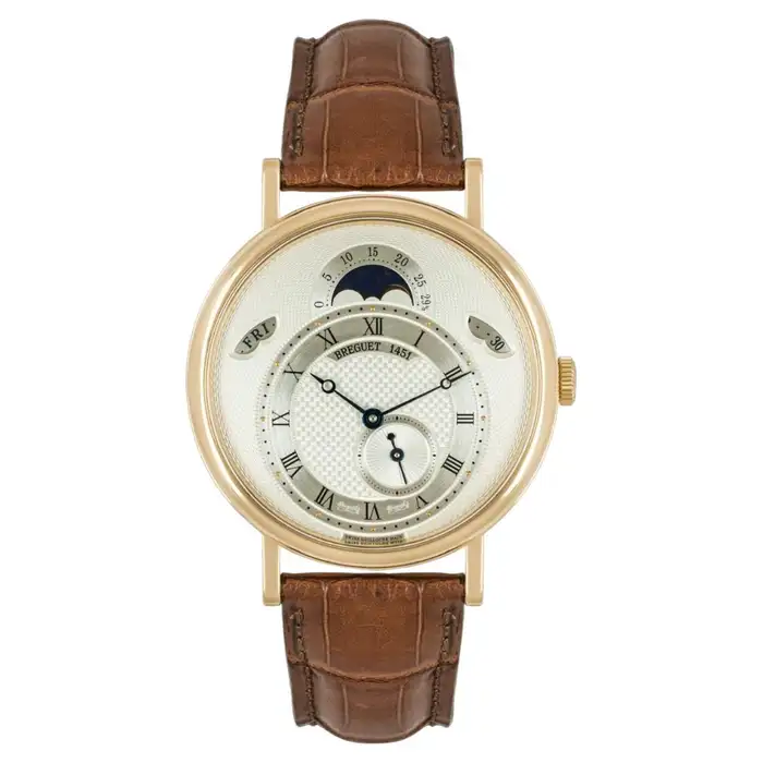 A Breguet Classique Calendrier wristwatch in yellow gold.