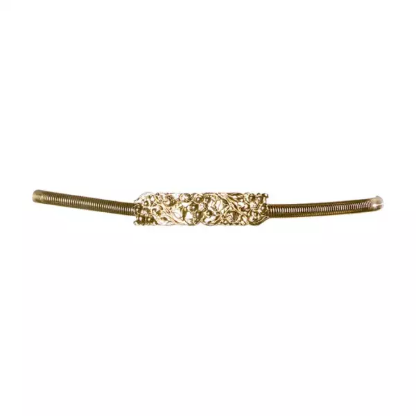Accessocraft Vintage 1970s Gold Snake Chain Stretch Belt.