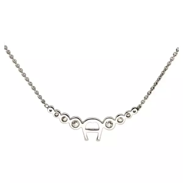 Aigner Crystal Sterling Silver Necklace Set.