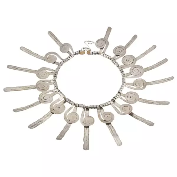 Alexander Calder Hammered Silver Necklace, circa 1940.