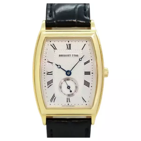 BREGUET, 18K GOLD TONNEAU SHAPED WATCH, REF. 3670, Automatic.
