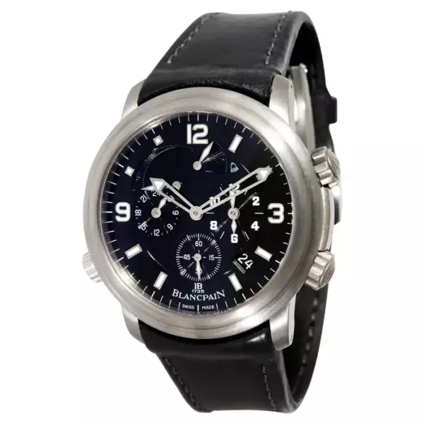 Blancpain Leman Reveil GMT 2041 1230 63B Men's Watch in Titanium.