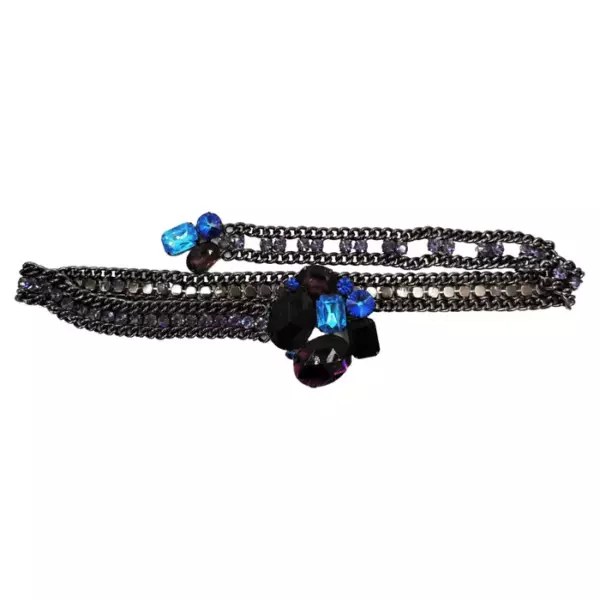 Vintage Delizza & Elster for Alexis Kirk Rhinestone Belt, 1977.