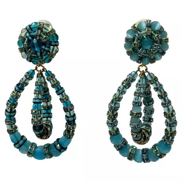 Françoise Montague Lolita Earrings in Aqua.