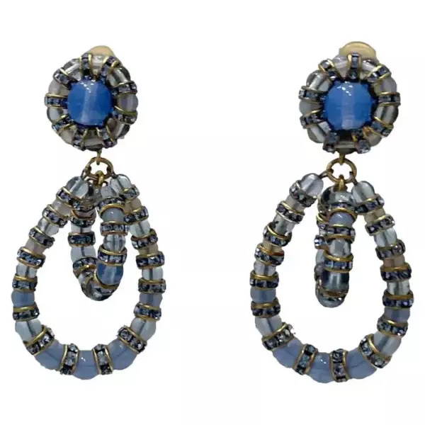 Françoise Montague Periwinkle Lolita Clip Earrings.