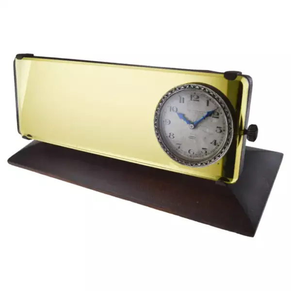 Abercrombie & Fitch Clock Art Deco Rear View Mirror Style 1930's. Abercrombie & Fitch Clock Art Deco Rear View Mirror Style 1930's.