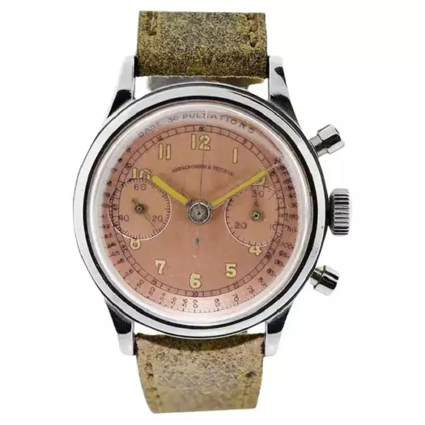 Abercrombie and Fitch Stainless Steel Chronograph from 1940's. Abercrombie and Fitch Stainless Steel Chronograph from 1940's.