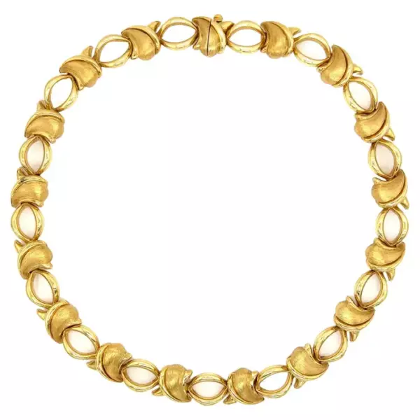 Henry Dunay 18K Yellow Gold Vintage Link Necklace. Henry Dunay 18K Yellow Gold Vintage Link Necklace.