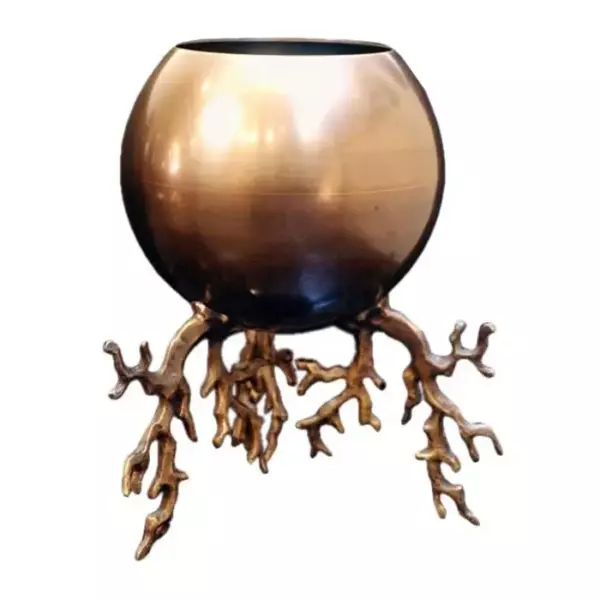 Hervé Van Der Straeten, Coupe Boule, Contemporary Bronze Planter, France, 2006.