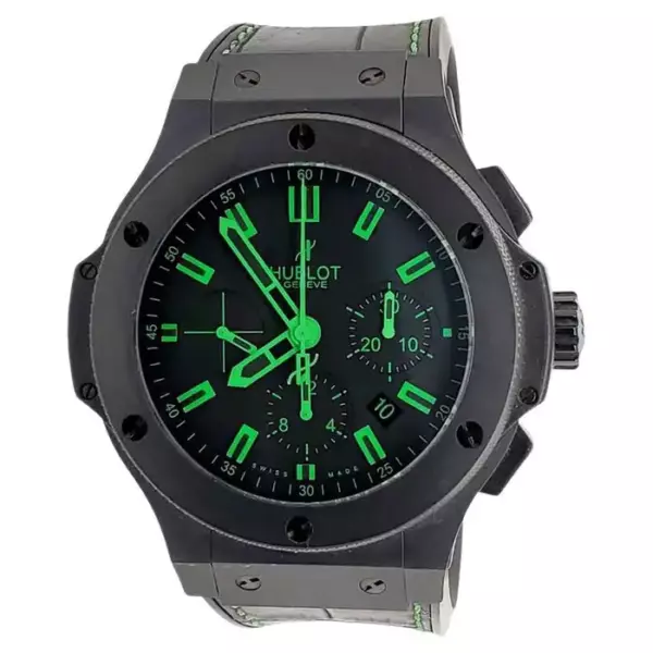 Hublot Big Bang Chronograph 44mm Green Limited Edition Ceramic Watch.