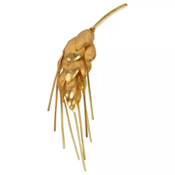 Van Der Straeten Brooch in Gilded Metal.