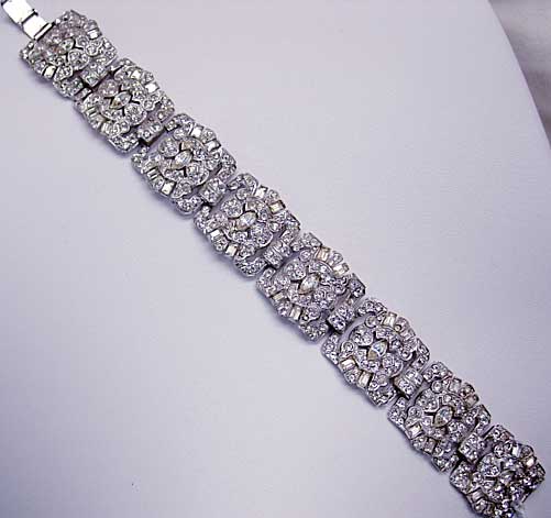 Large bracelet with crystals.