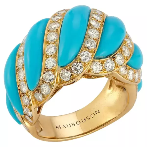 Mauboussin Turquoise & Diamond Ring.