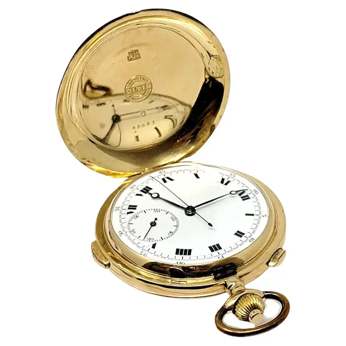 Vintage Paul Ditisheim 18 Karat Yellow Gold Pocket Watch, Solvil Original Box.