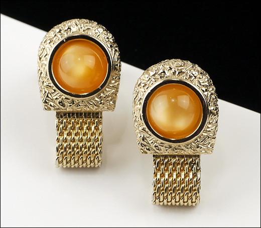 Cufflinks with lucite inserts, Swank, 1960 70s, USA.