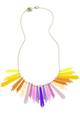 Handcrafted rainbow necklace.