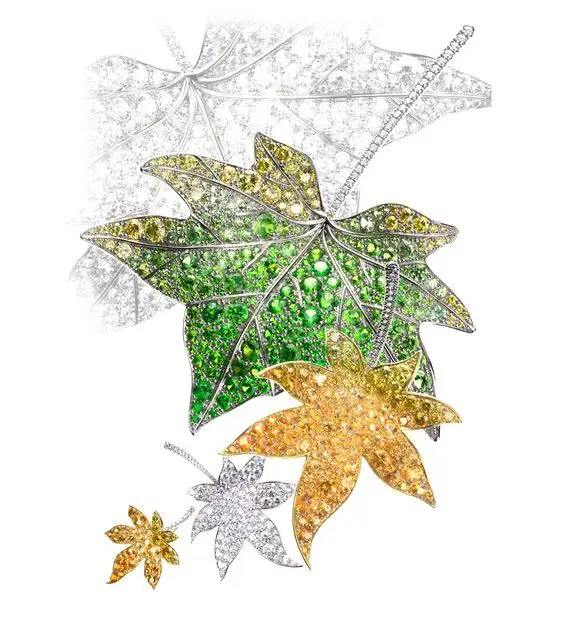Maple leaf brooches.