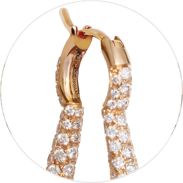 Marking on earrings.
