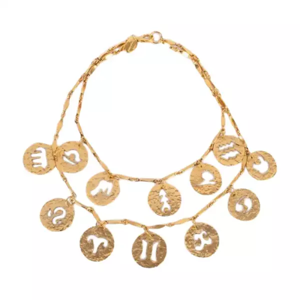Paco Rabanne Golden Two row Necklace.