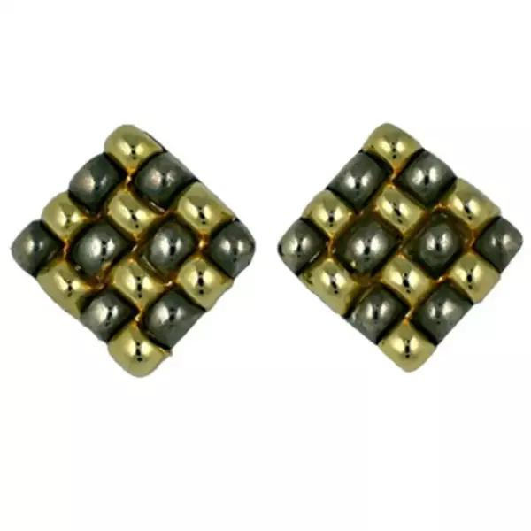 Paco Rabanne Quilted Earrings.