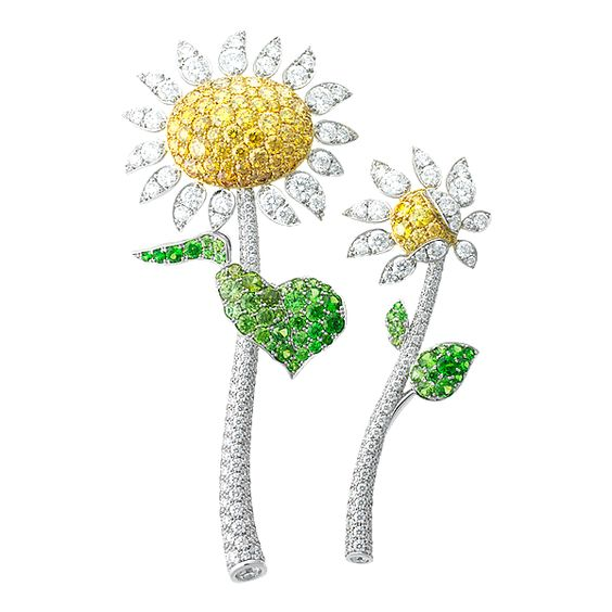 Pin Sunflowers with rhinestones.
