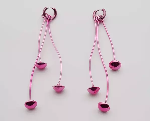 Pink jellyfish earrings.