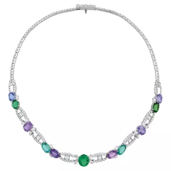 Raymond Yard Untreated Paraiba Tourmaline Necklace, 26.08 Carats.