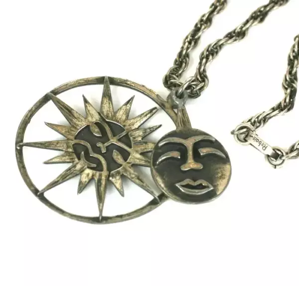Rebajes Sun Moon Pendant Necklace.