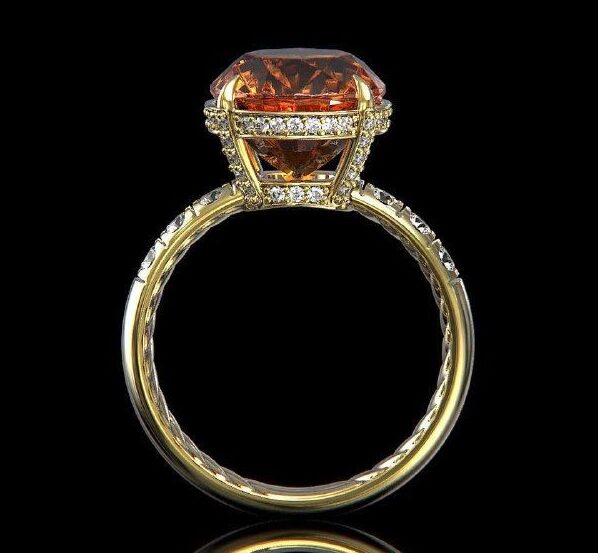 Ring Candies made of 750 white gold with Spessartine.