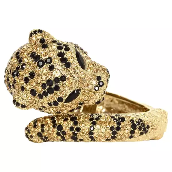Roberto Cavalli Gold & Swarovski Crystal Panther Bracelet rt. $1, 540.