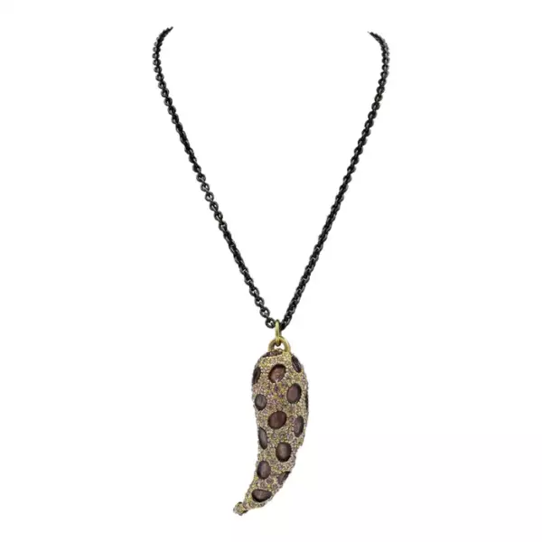 Roberto Cavalli gold tone pepper pendant, 2000s.