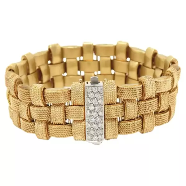 Roberto Coin Appassionata Diamond 18K Yellow Gold Bracelet.