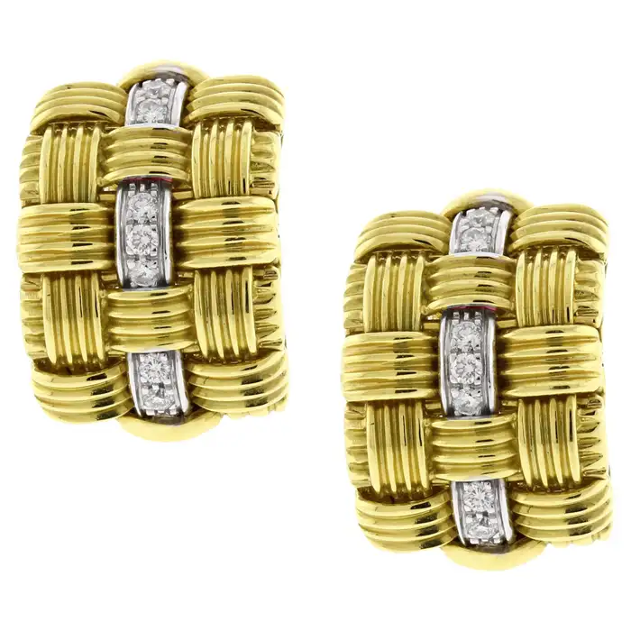 Roberto Coin Appassionata Earrings with Diamonds.