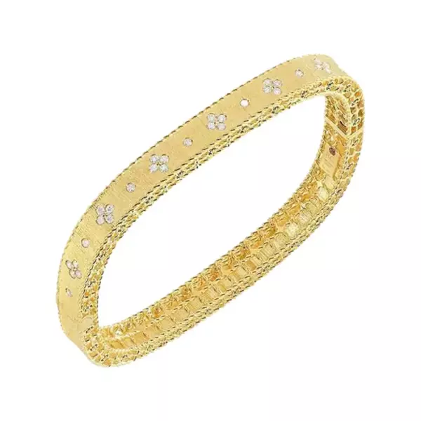 Roberto Coin Princess Flower Ladies Diamond Bangle.