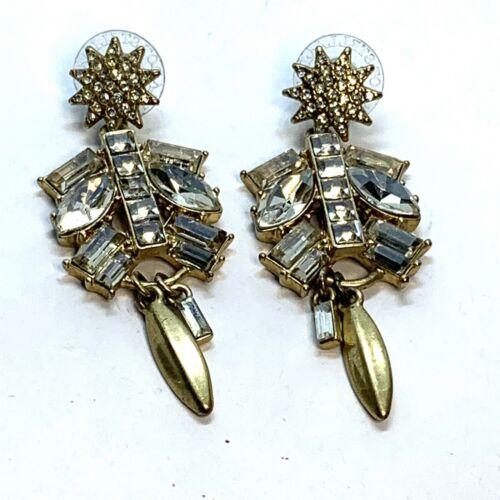Stella and Dot Signed Earrings Rhinestone.