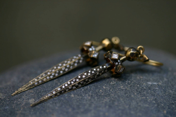 Viking style earrings.