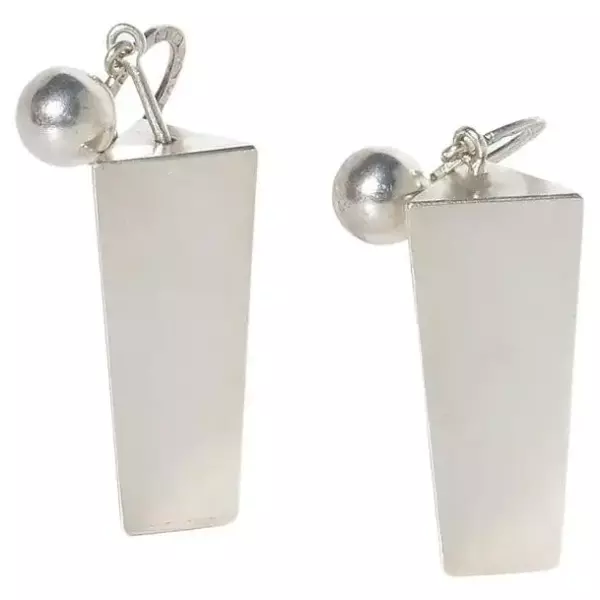 Vinatage silver dangling earrings by Sigurd Persson Made Year 1953.