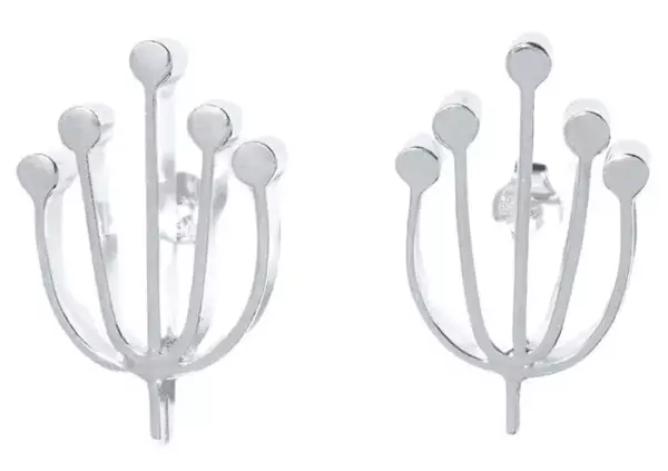 Vintage Silver Stud Earrings by Swedish master Sigurd Persson Made 1950s.
