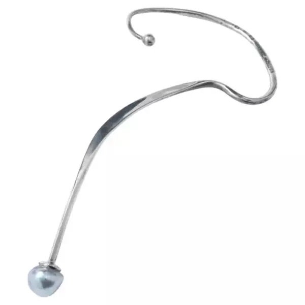 Vintage silver earring by Swedish Master Sigurd Persson. Made 1964.